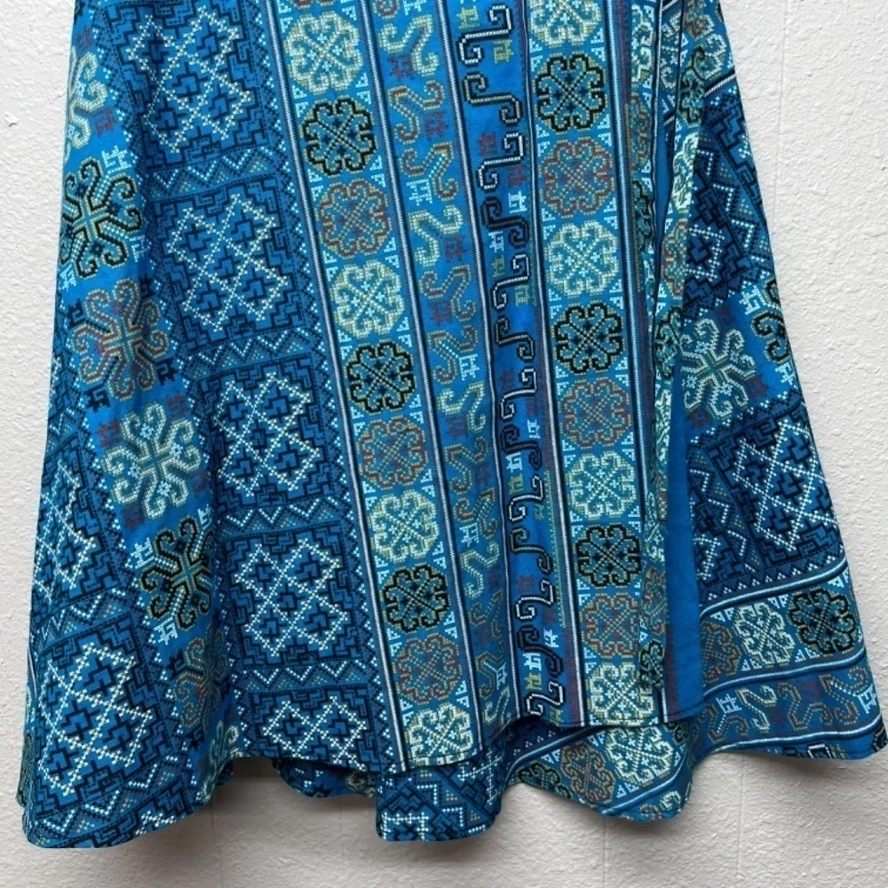 Women's True Wrap High Waisted Linen Skirt Medium Handmade Boho Cottage Festival
